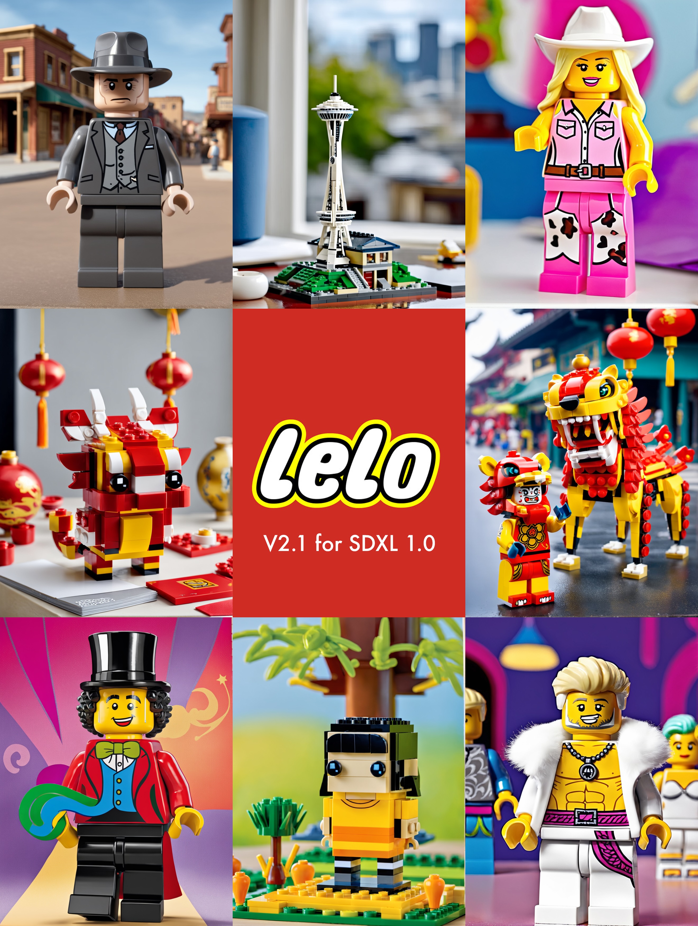 LeLo - LEGO LoRA for XL & SD1.5